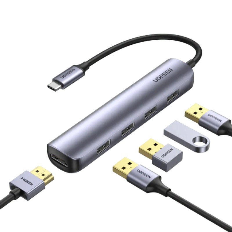 HUB MULTIPUERTOS USB + HDMI ULTRADELGADO